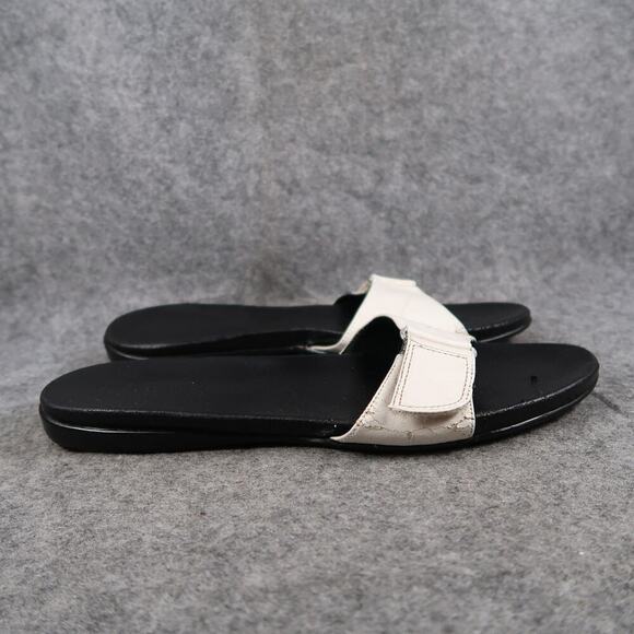Hillard & Hanson Shoes Womens 10 Sandals Slides Slip On Flat Retro Y2k Casual - Picture 1 of 13
